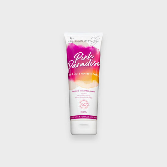 Pink Paradise conditioner tube with colorful label, 250ml, for hair care