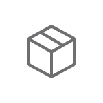 Pixel art gray delivery truck icon for shipping or logistics